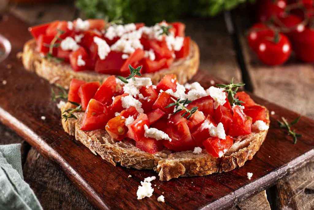 bruschette per il pranzo di pasqua