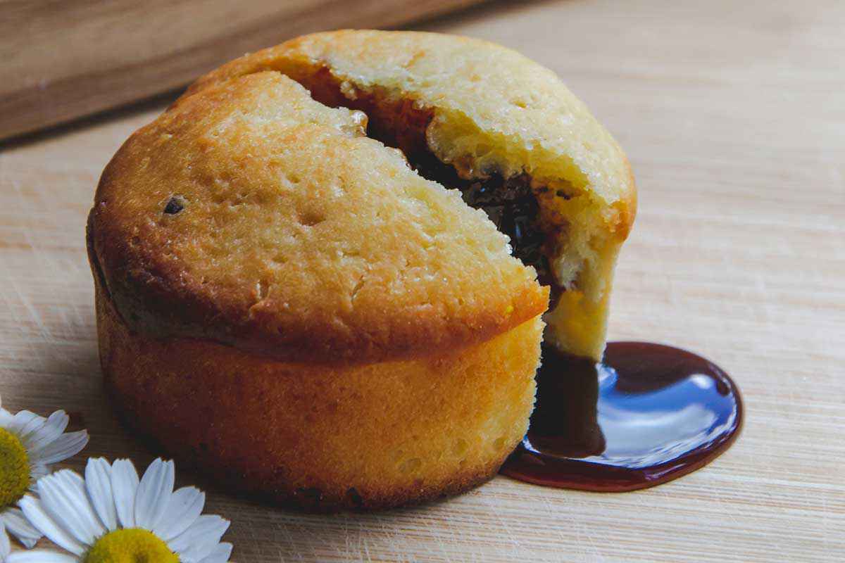 Cupcake con cuore fondente alla Nutella