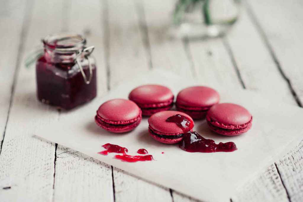 macarons con marmellata o confettura