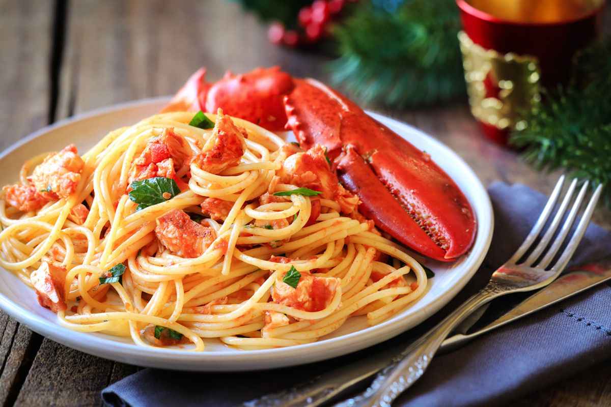 Spaghetti all'astice con pomodorini