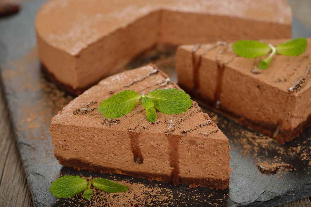 Torta gelato al cioccolato con menta