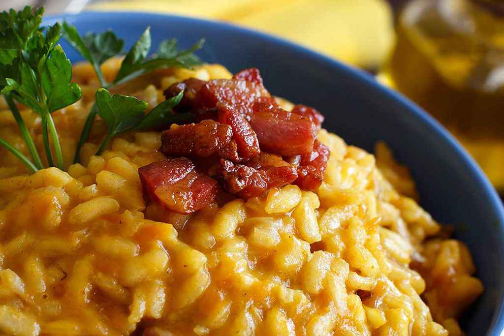 Risotto alla zucca con speck