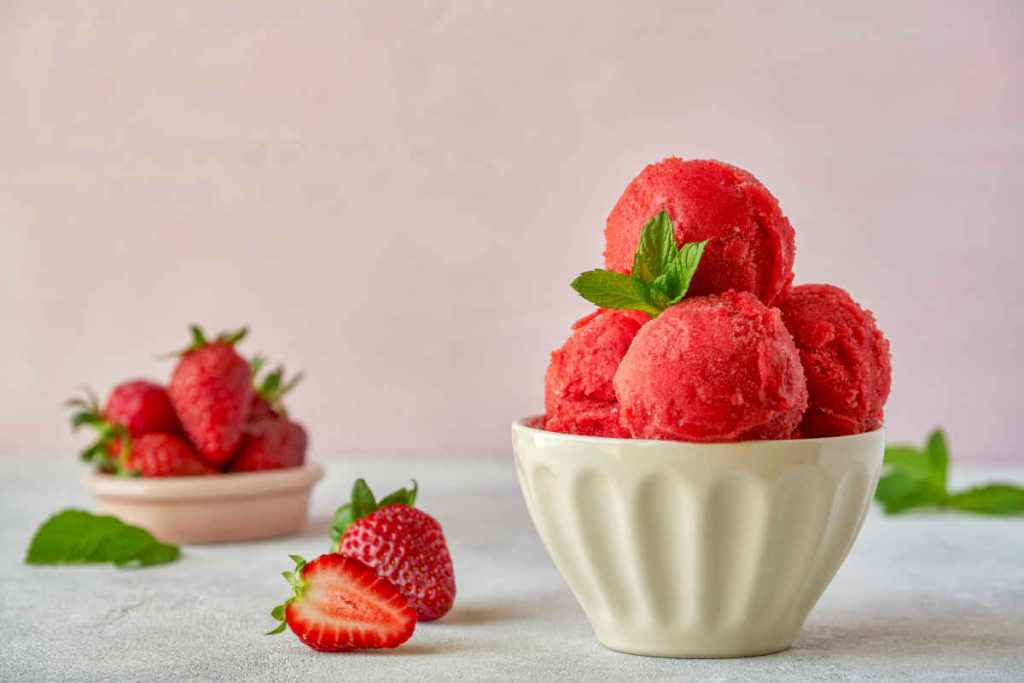 sorbetti alla fragola