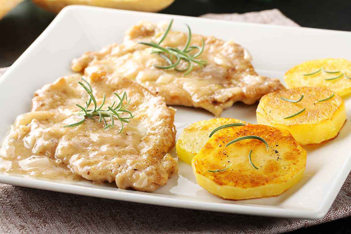 Scaloppine al limone con patate