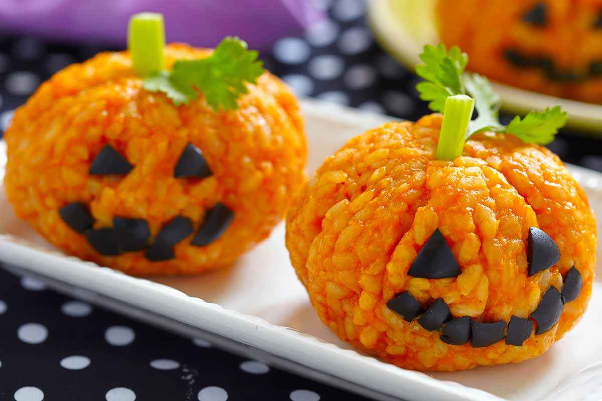 Zucche di riso per Halloween