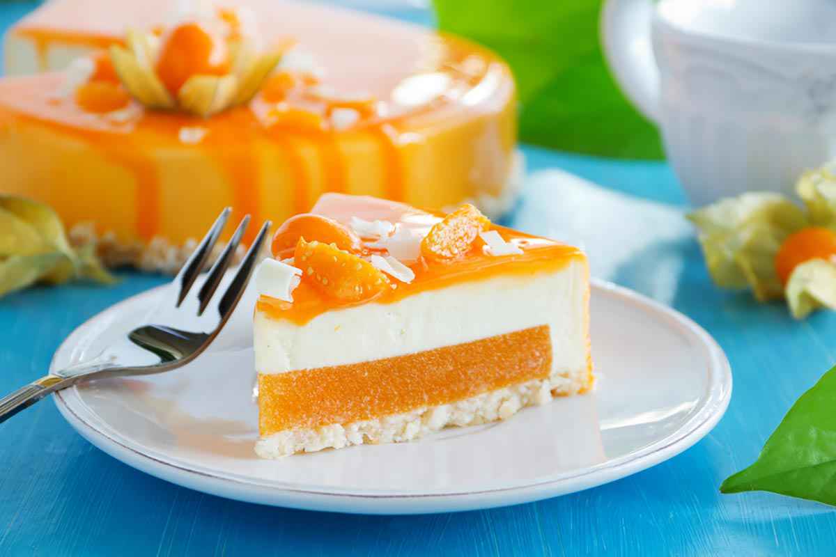 Cheesecake con gelatina di cachi