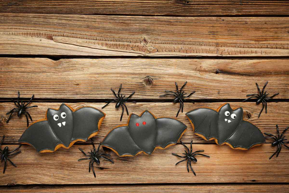 Biscotti pipistrello di Halloween