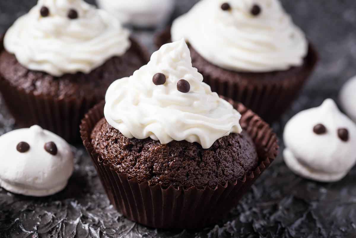 Cupcake fantasmini vegani per Halloween