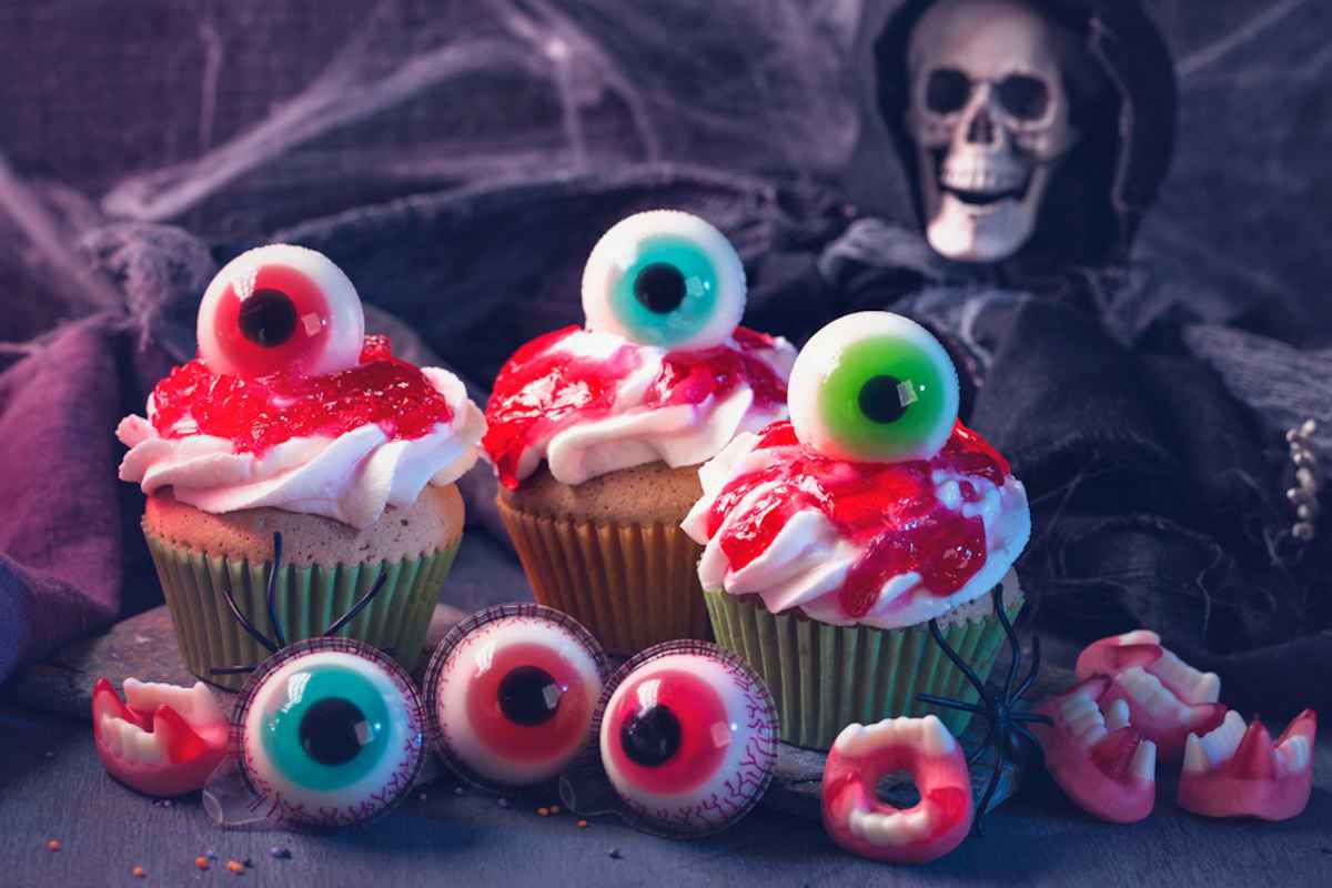 Cupcake occhi strappati per Halloween
