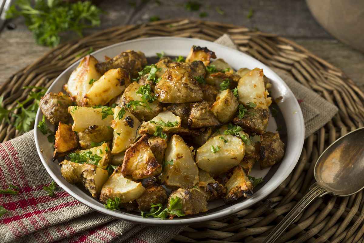 carciofi e patate al forno