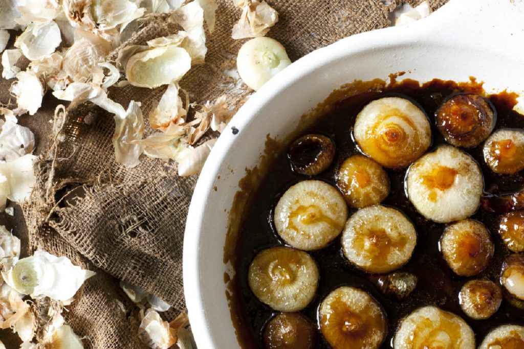 cipolle di tropea e borrettane in agrodolce caramellate