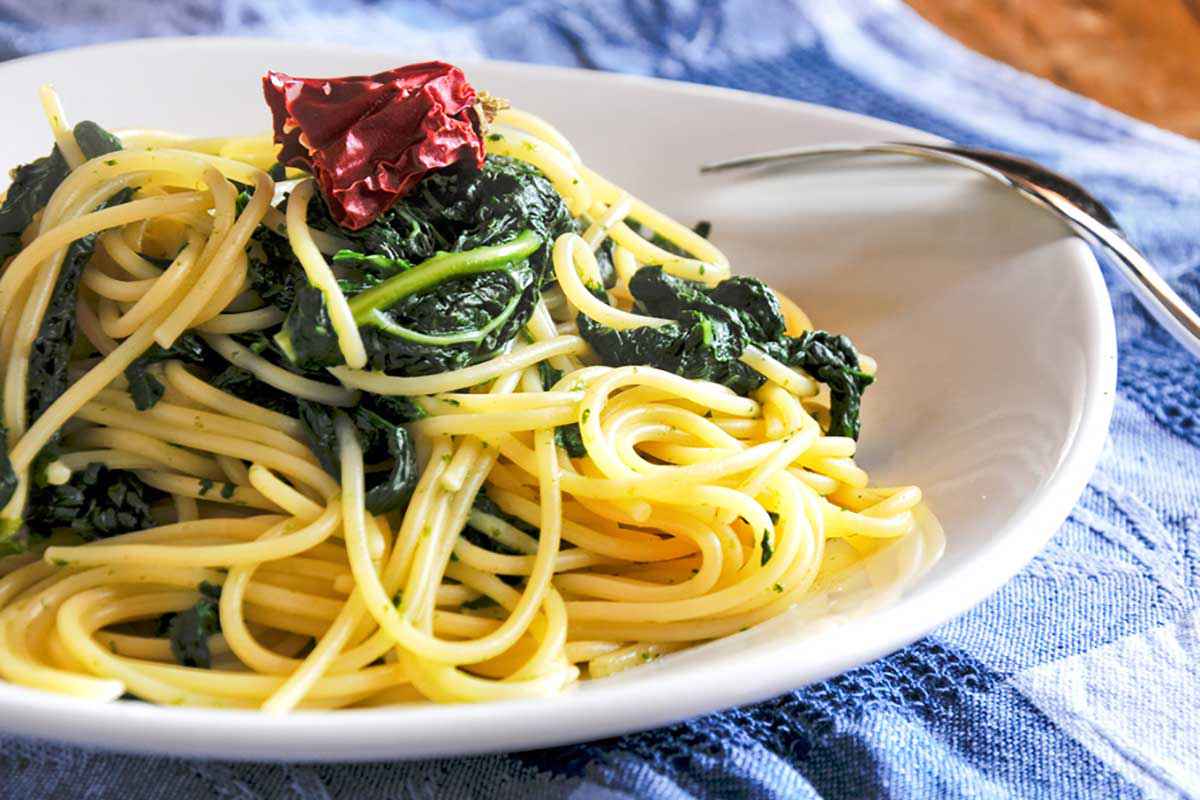 Spaghetti con cavolo nero