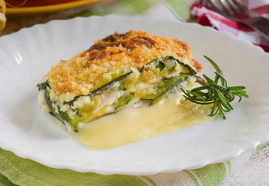 Parmigiana di zucchine bianca napoletana