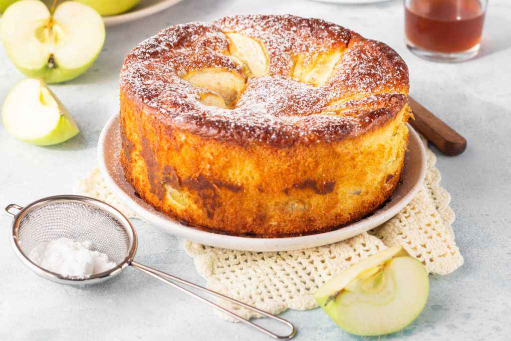 torta di mele con crema pasticcera