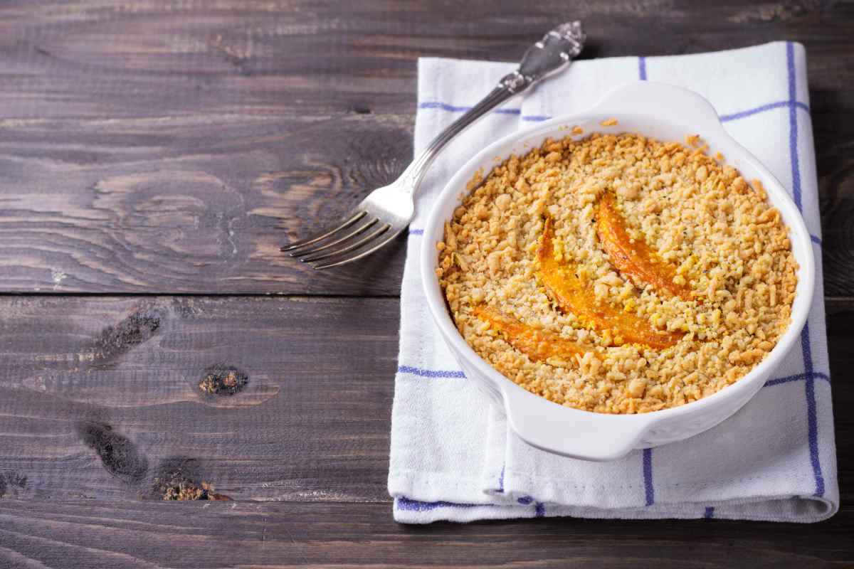 crumble di zucca e formaggio