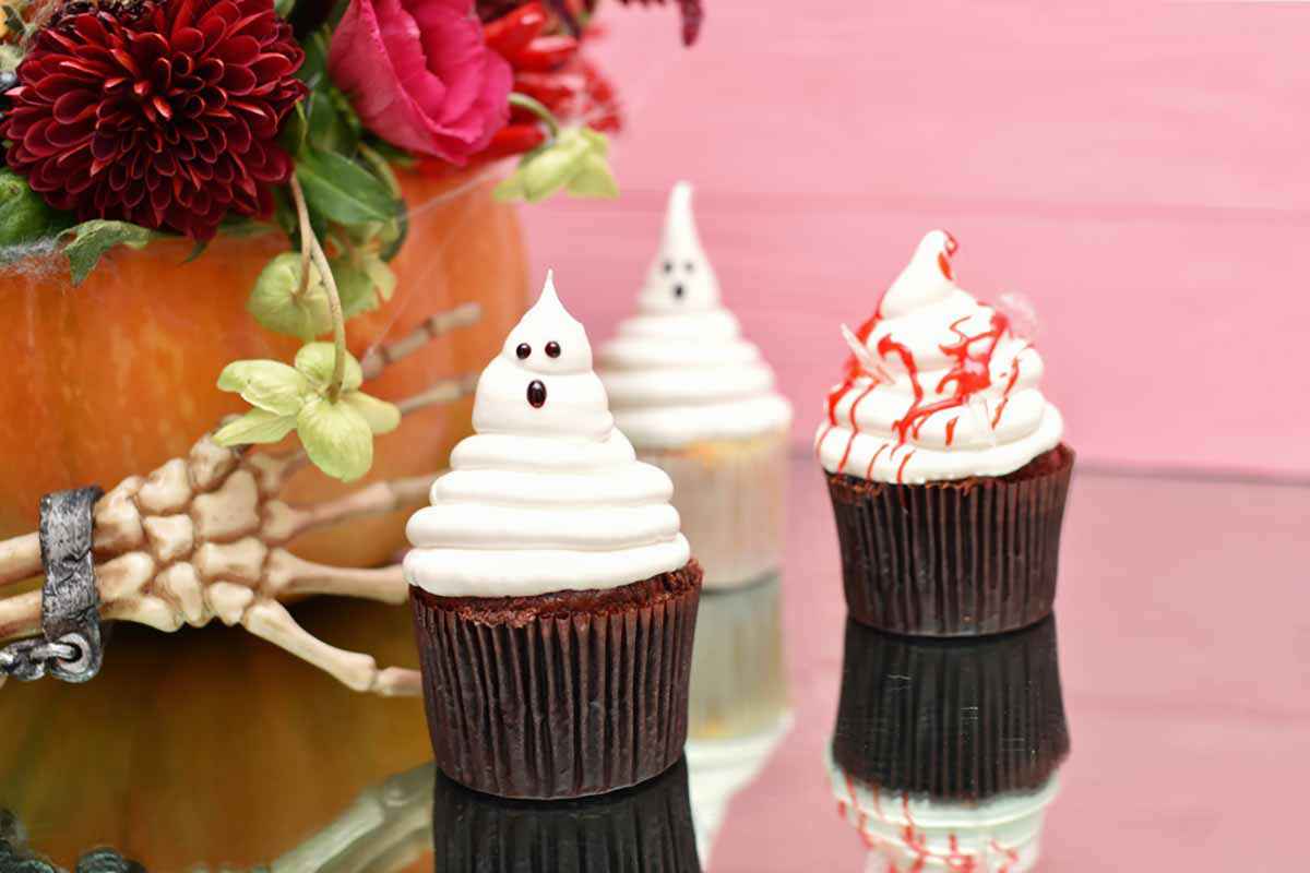Cupcakes fantasma per Halloween