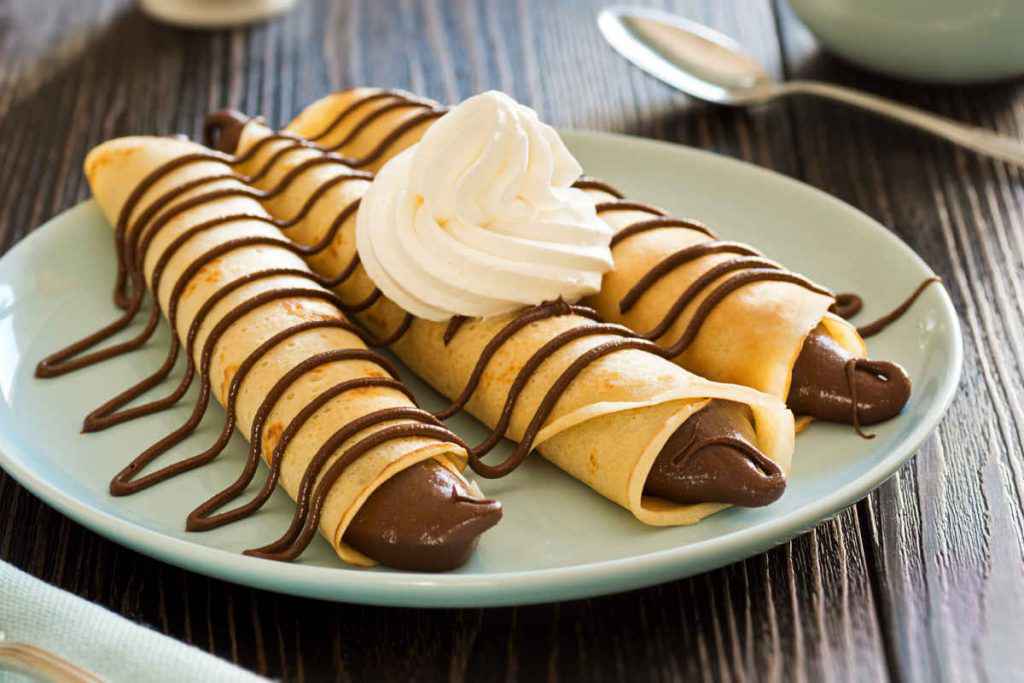 crepes alla nutella con panna montata