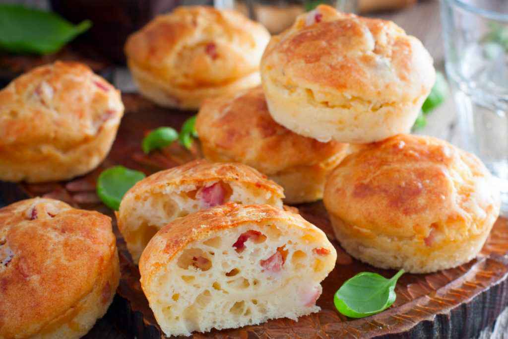 muffin salati prosciutto e formaggio