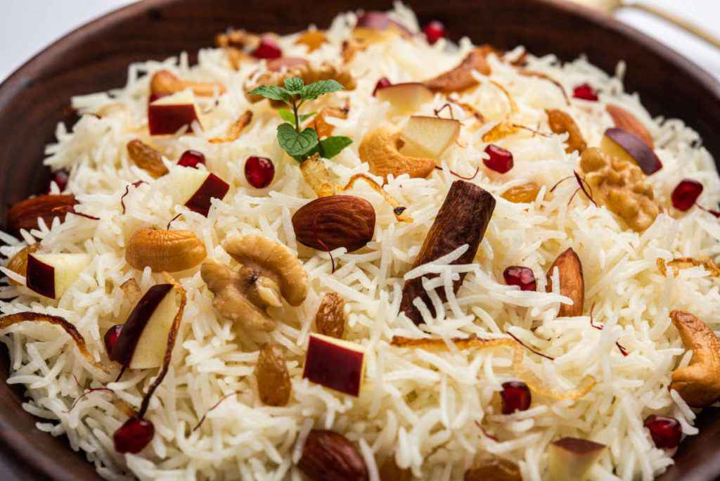 pilaf con frutta e zafferano