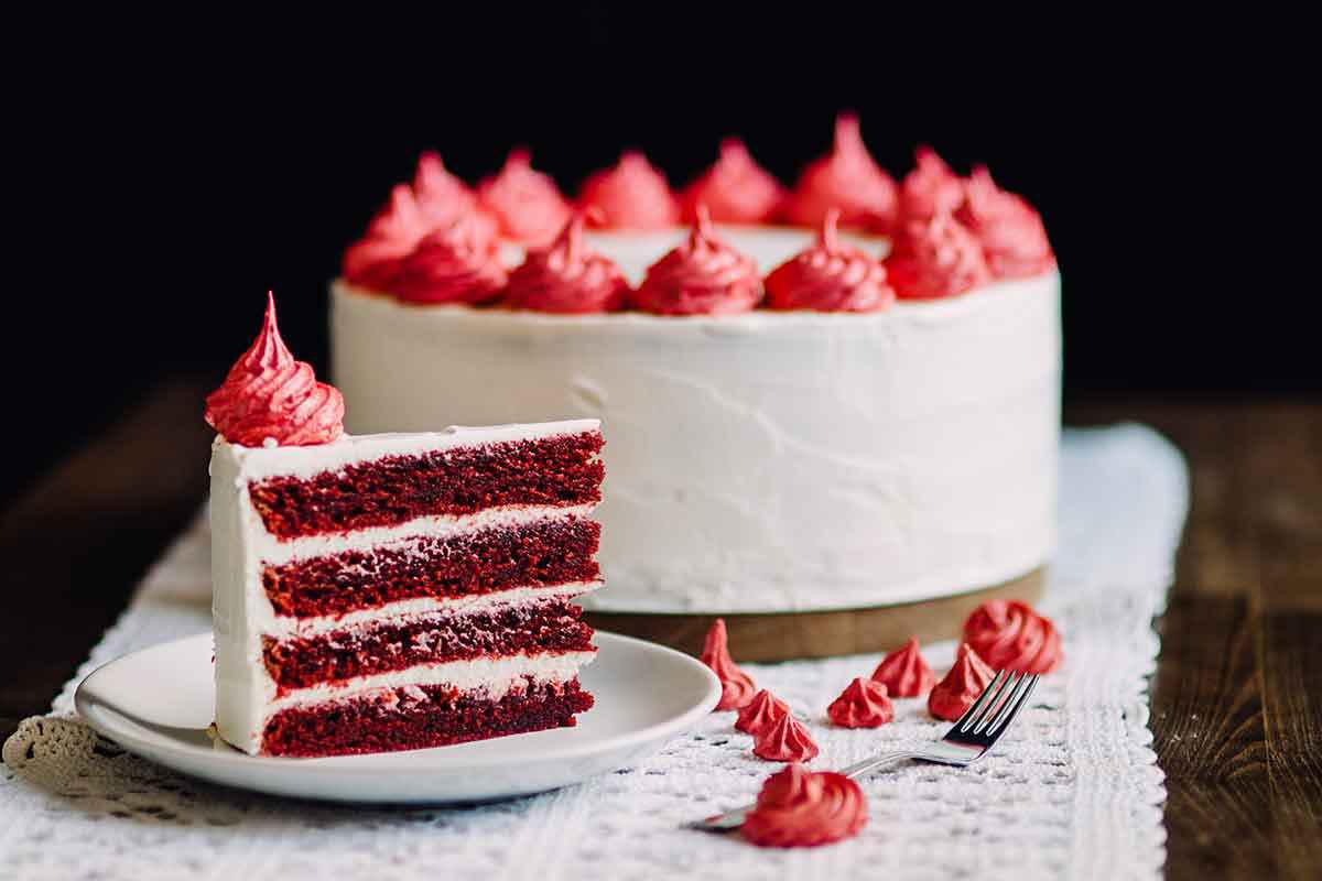 torta red velvet di san valentino