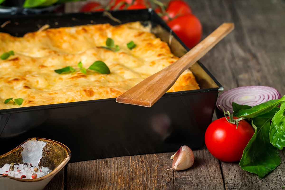 Teglia con lasagne vegetariane