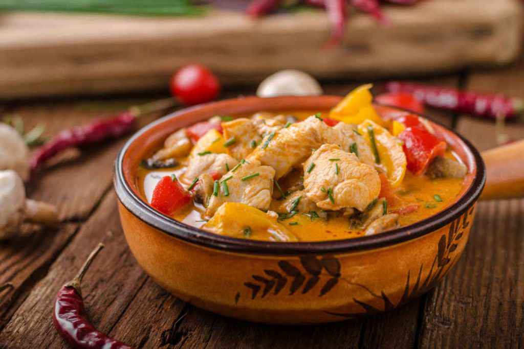 pollo al curry e verdure