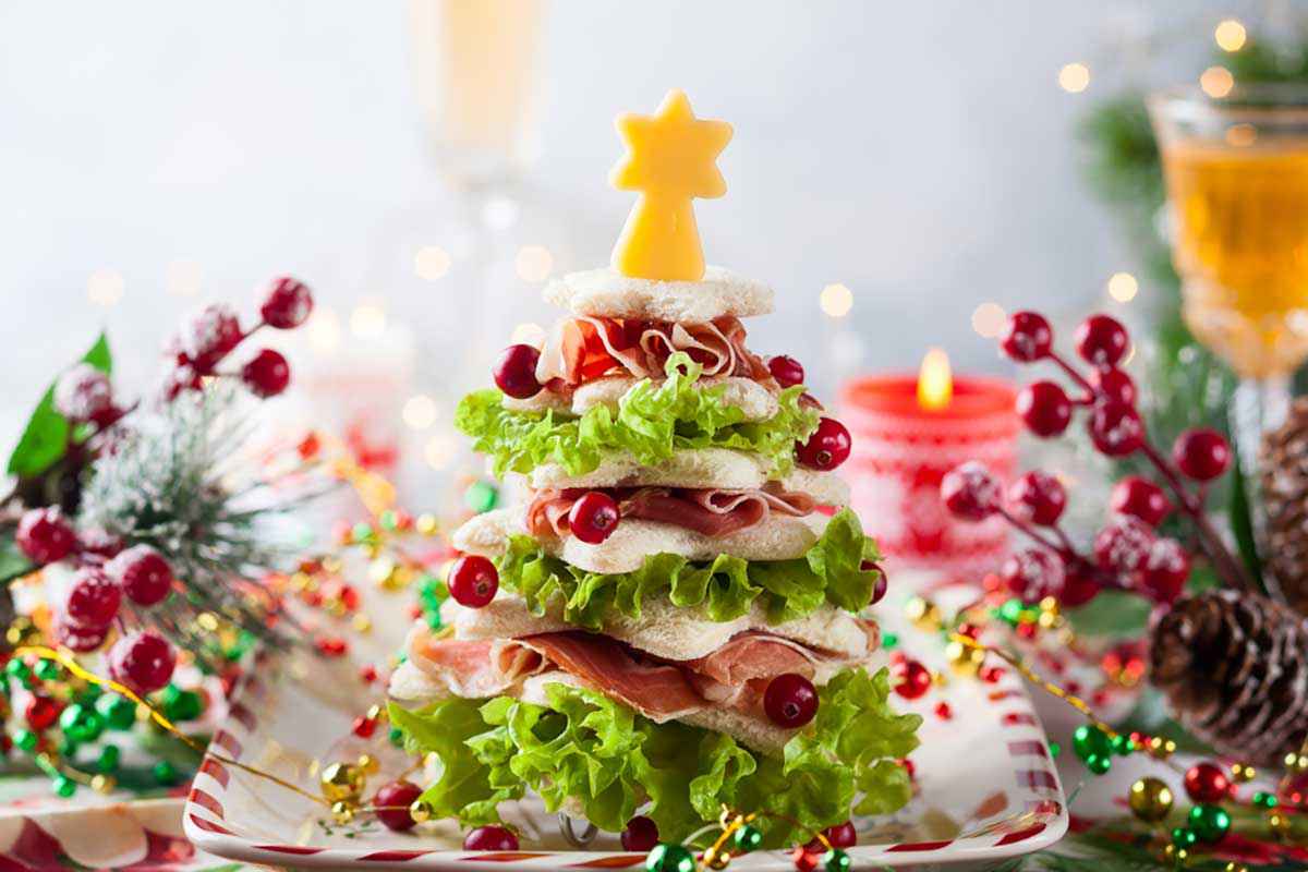 Albero di Natale gastronomico salato