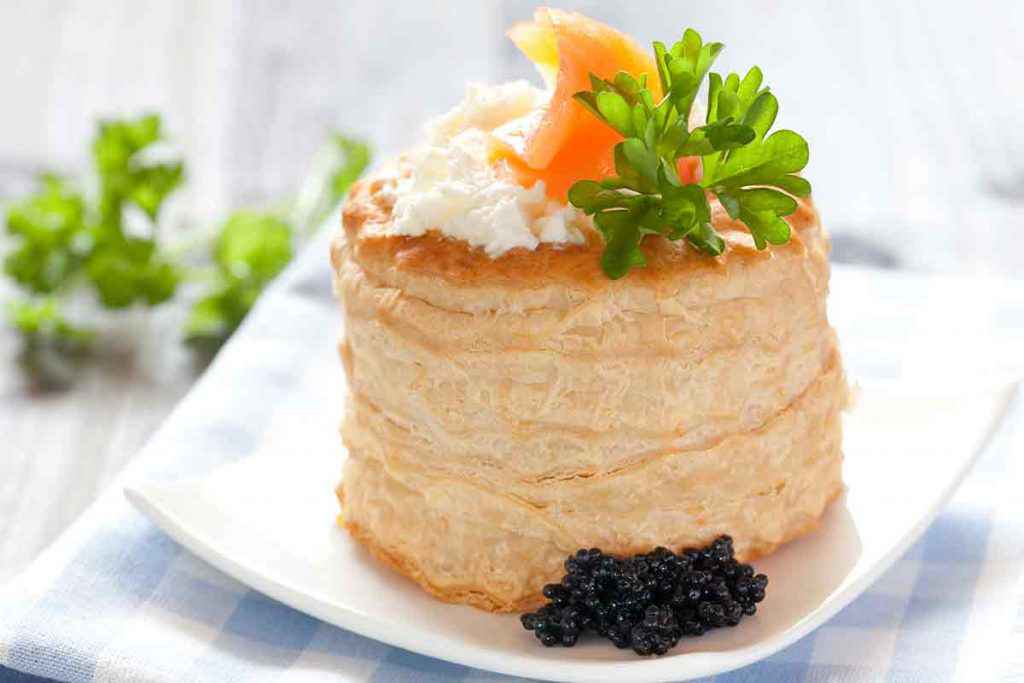 Vol au vent al salmone