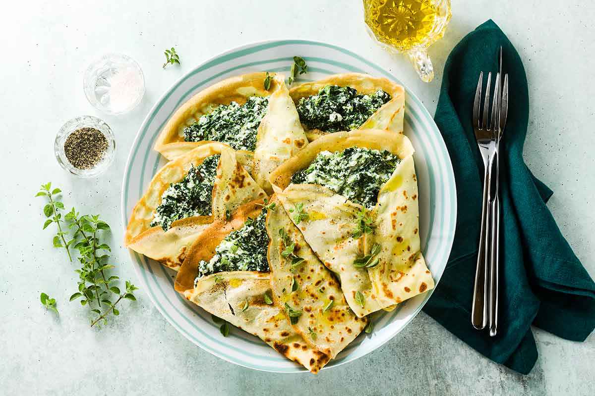 Crespelle ricotta e spinaci