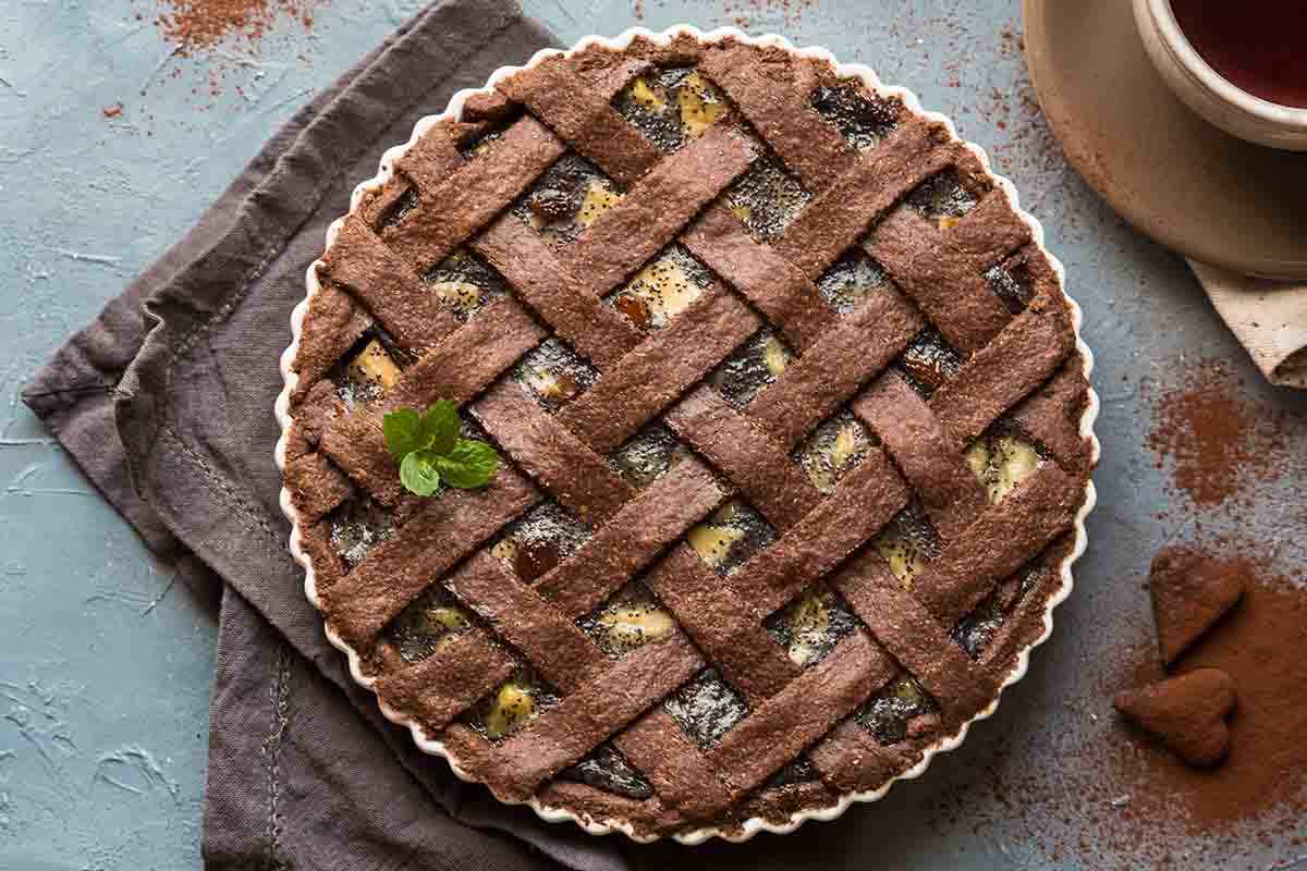 Crostata pere e cioccolato