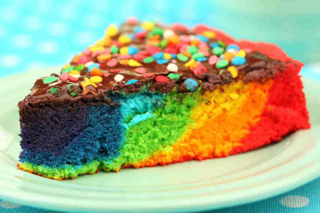 torta plumcake arlecchino arcobaleno