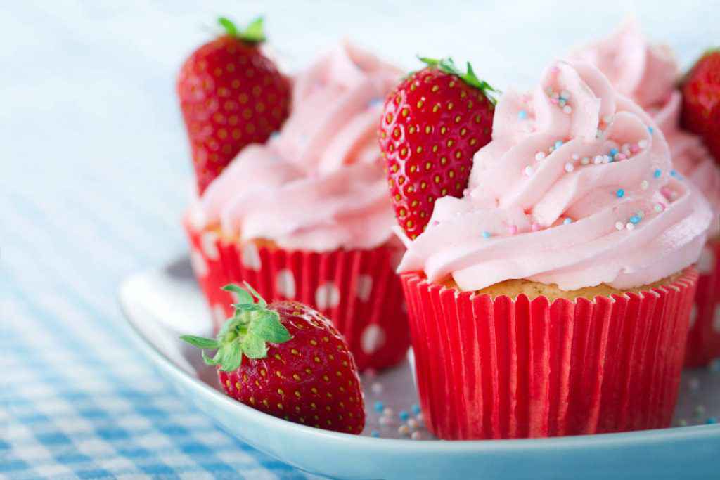 cupcake panna e fragole