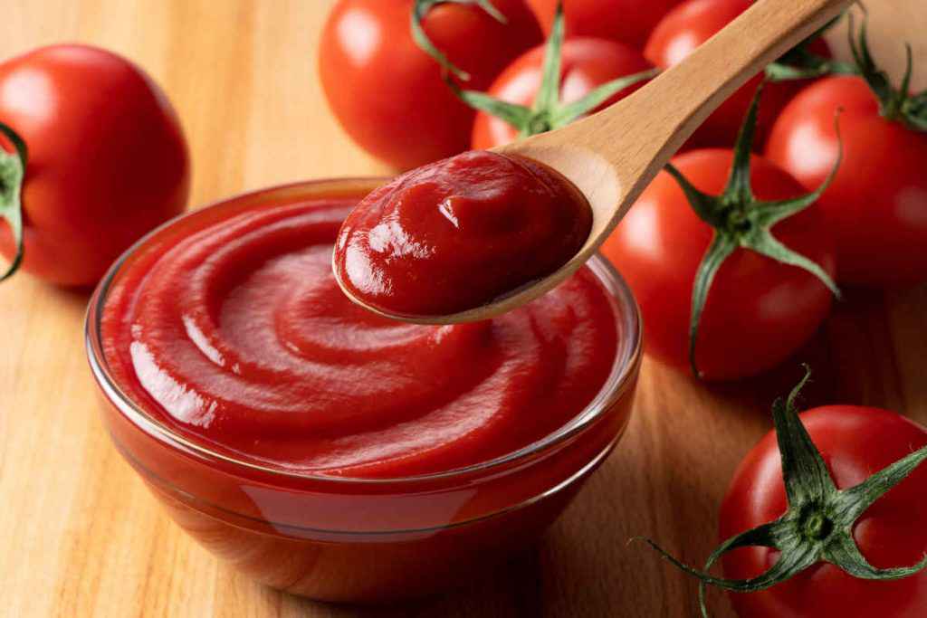 ketchup fatto in casa, salsa in una ciotola