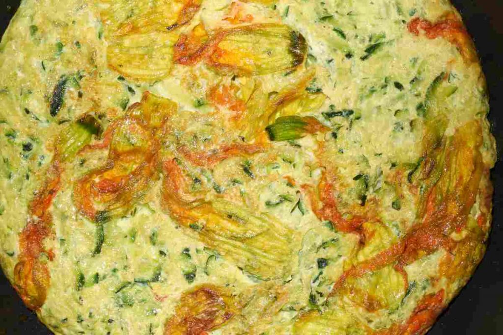 Frittata di fiore di zucca al forno 