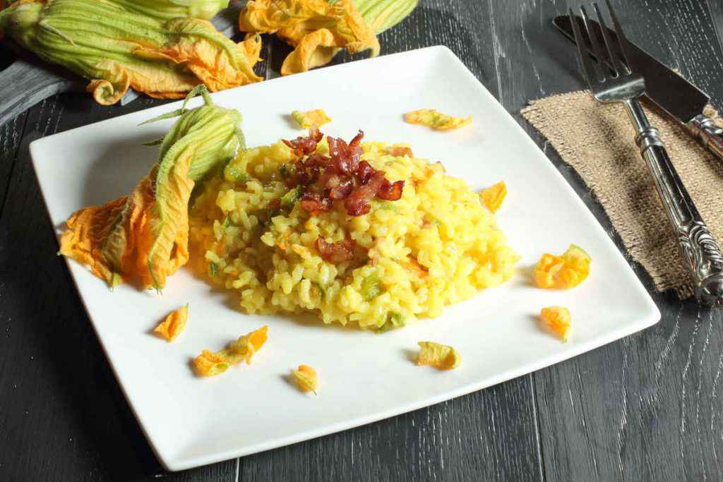 risotto al fiore di zucca