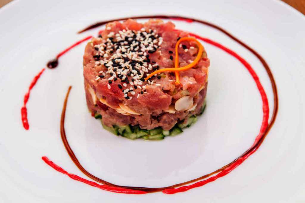 tartare di manzo con verdure