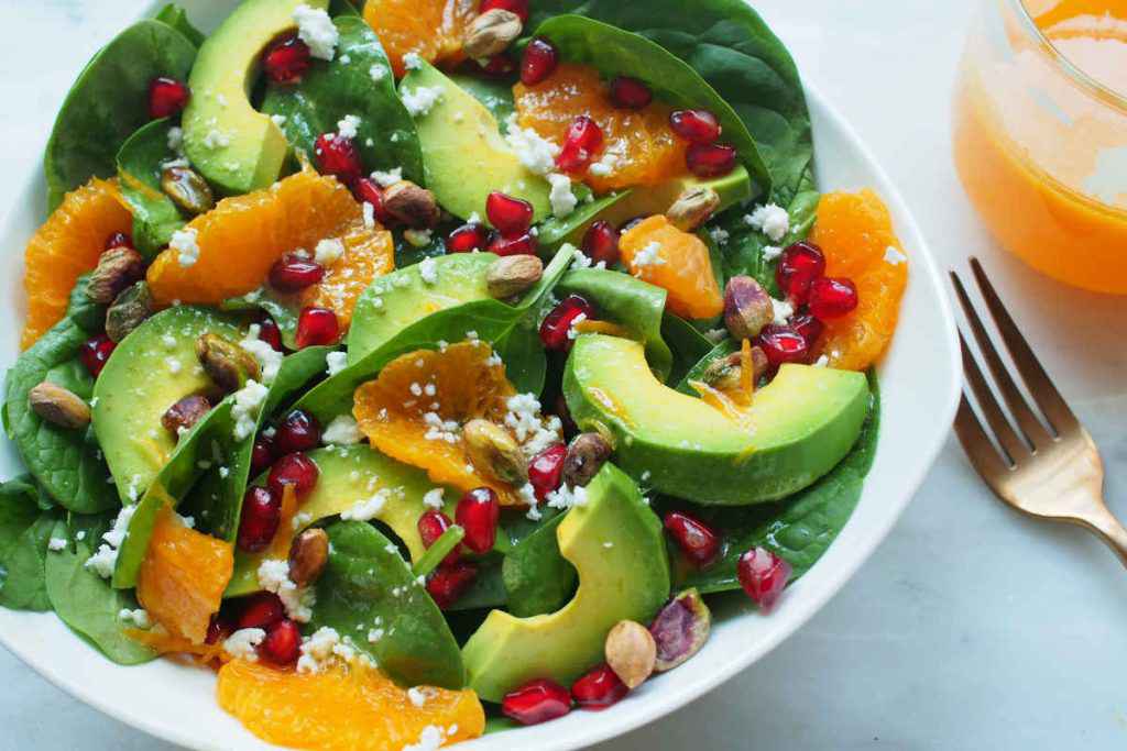 insalata con avocado e arance