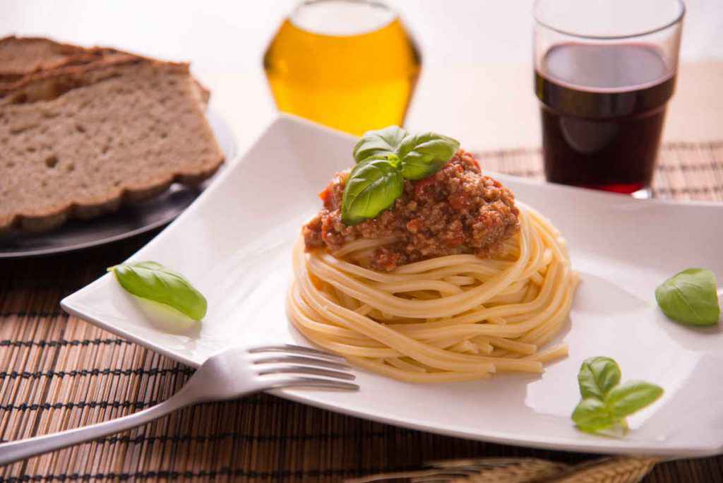 pasta al ragu vegetariano con seitan