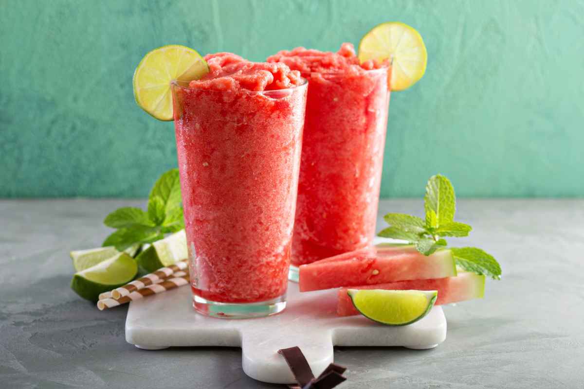 granita di anguria per il pranzo di ferragosto light