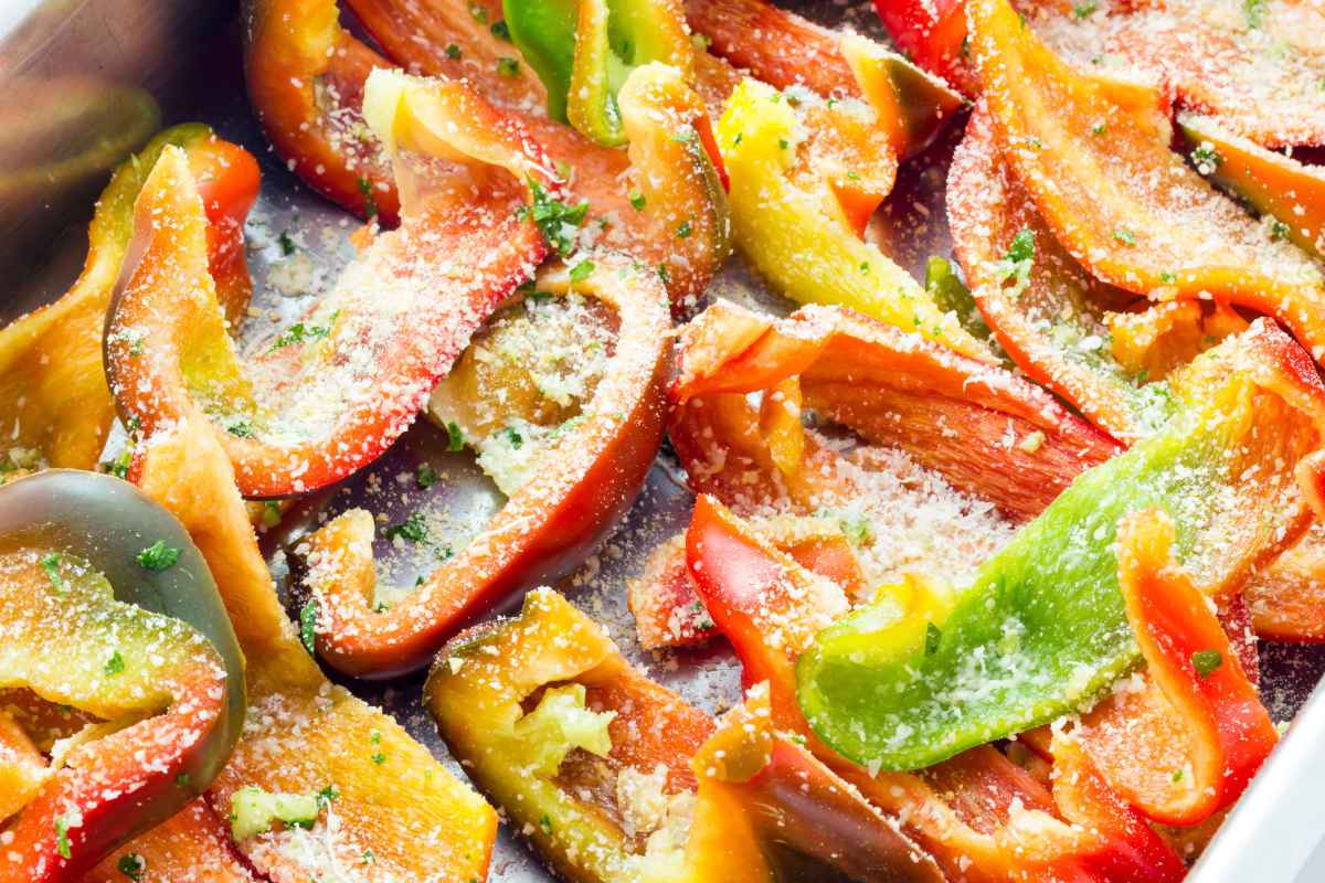 Peperoni al forno gratinati