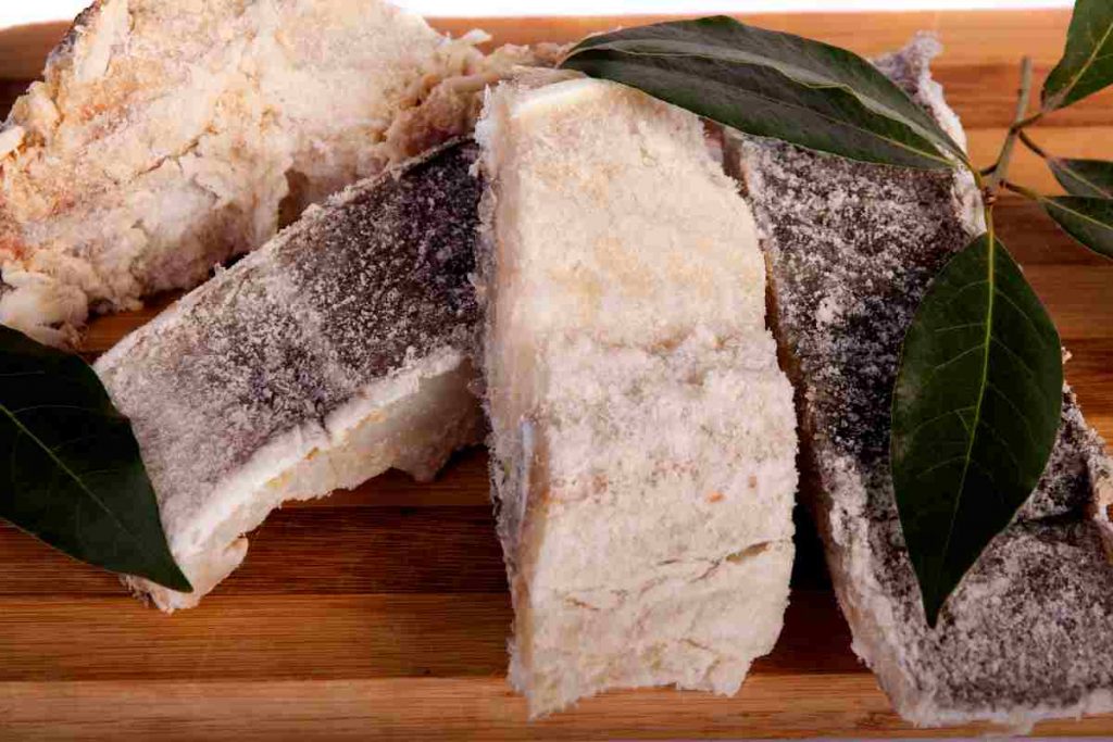 Pezzi di Baccalà con la pelle