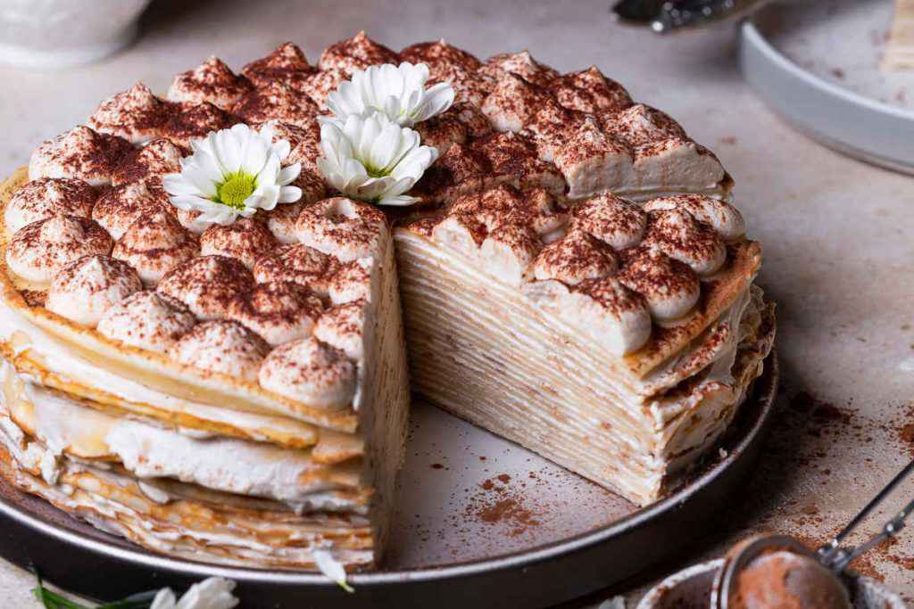 torta di crepes con panna e mascarpone, ricette con le uova