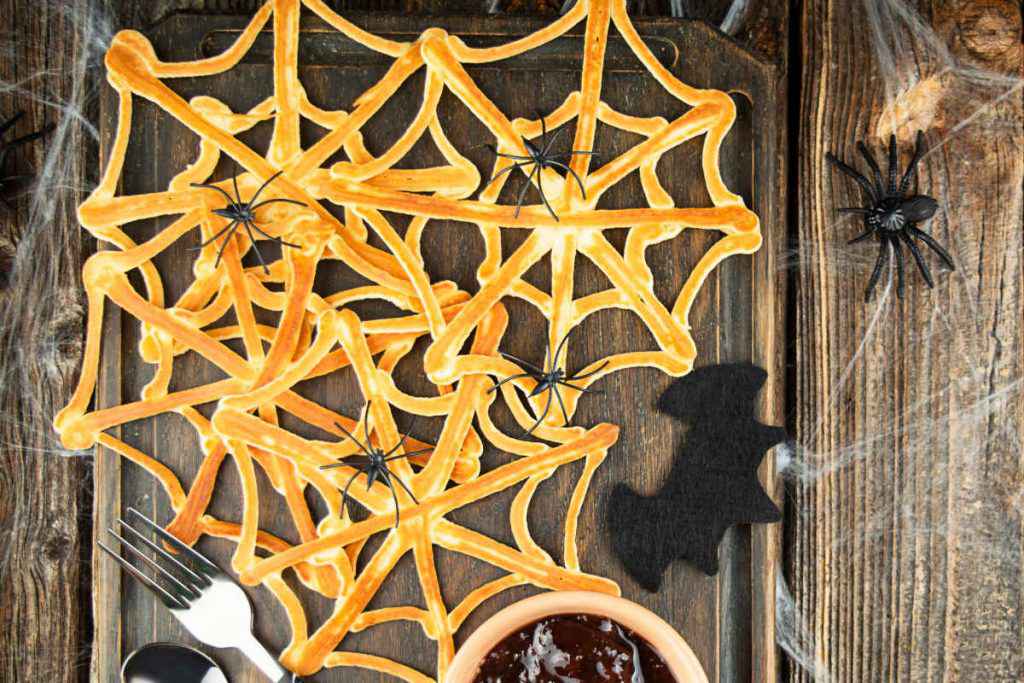 biscotti di halloween a forma di ragnatela