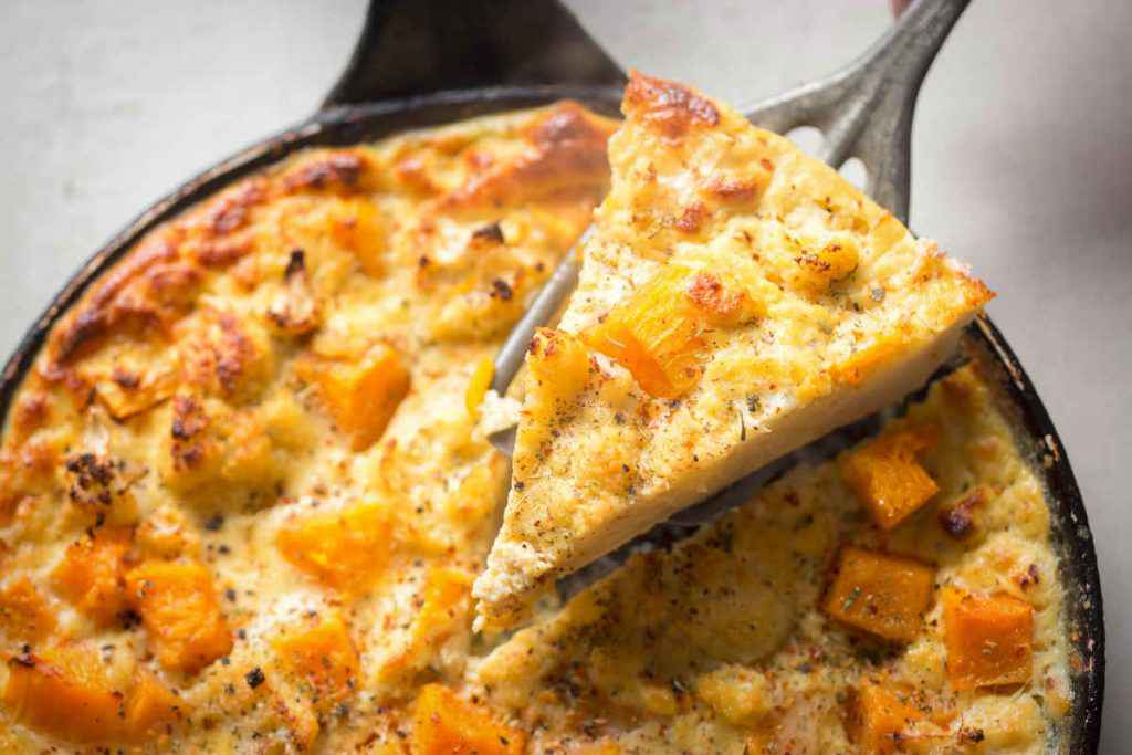 fetta di frittata di zucca