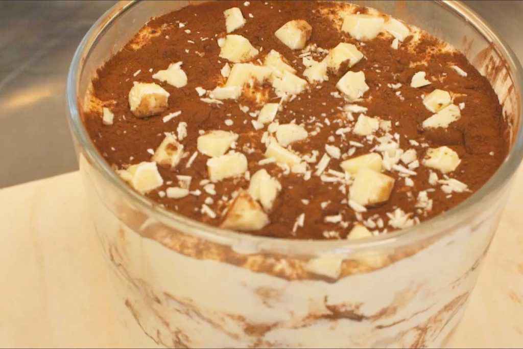 Tiramisu con cioccolato bianco