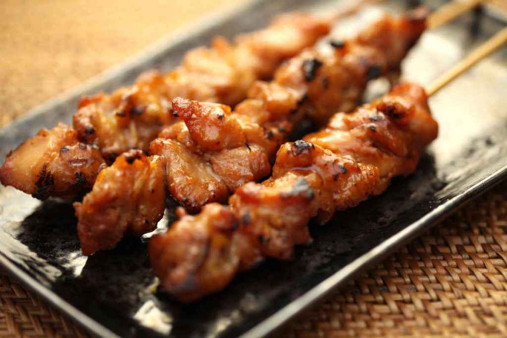 spiedini di pollo alla griglia