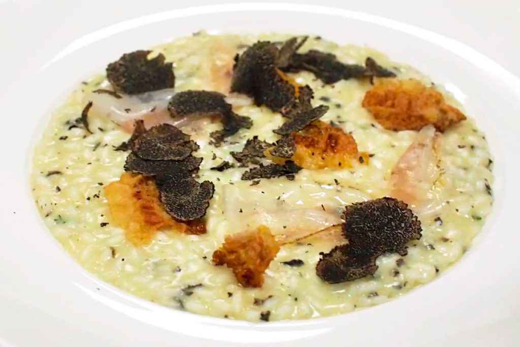 Risotto con guanciale e tartufo della Chef Iside De Cesare