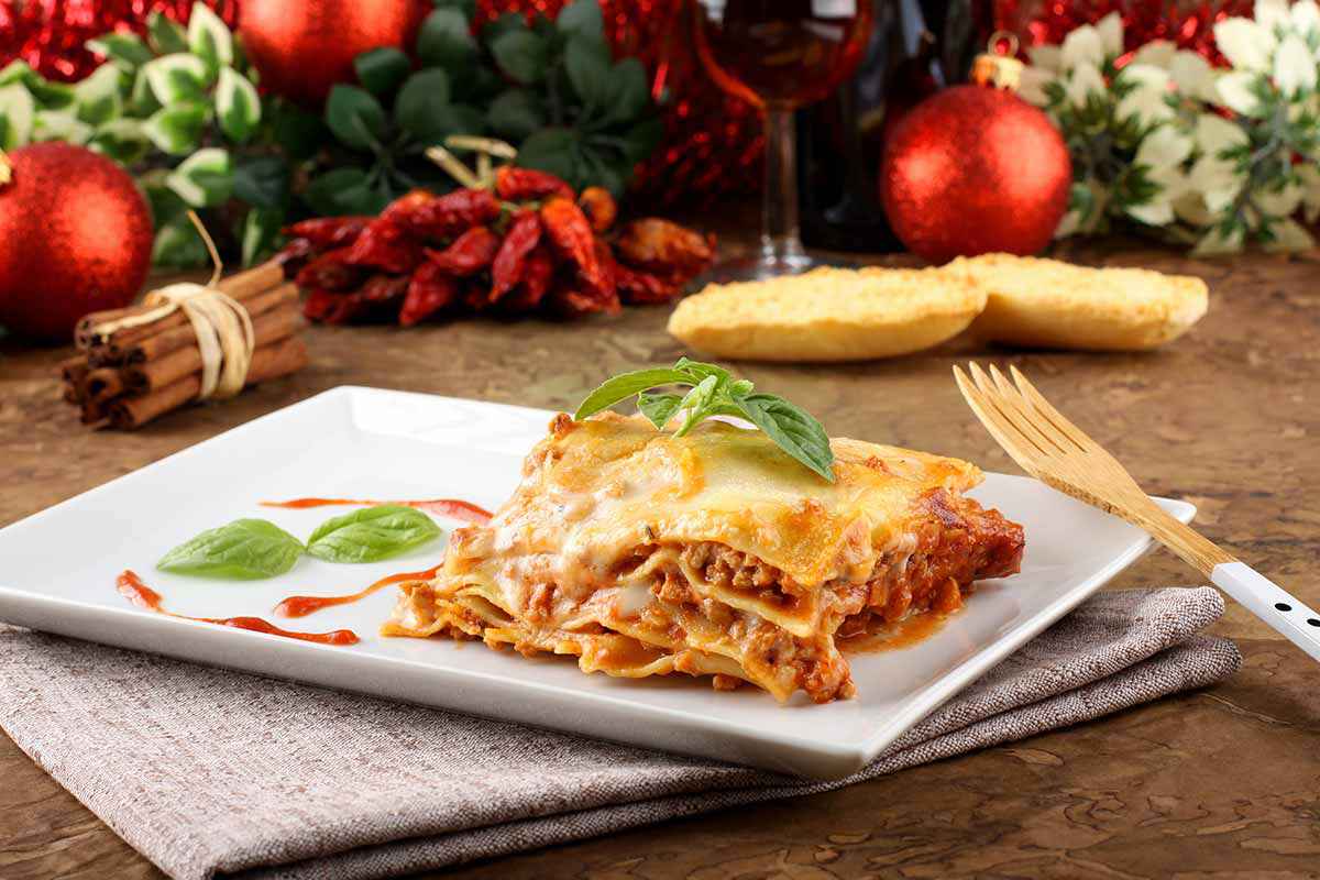 lasagne per la cena di Natale