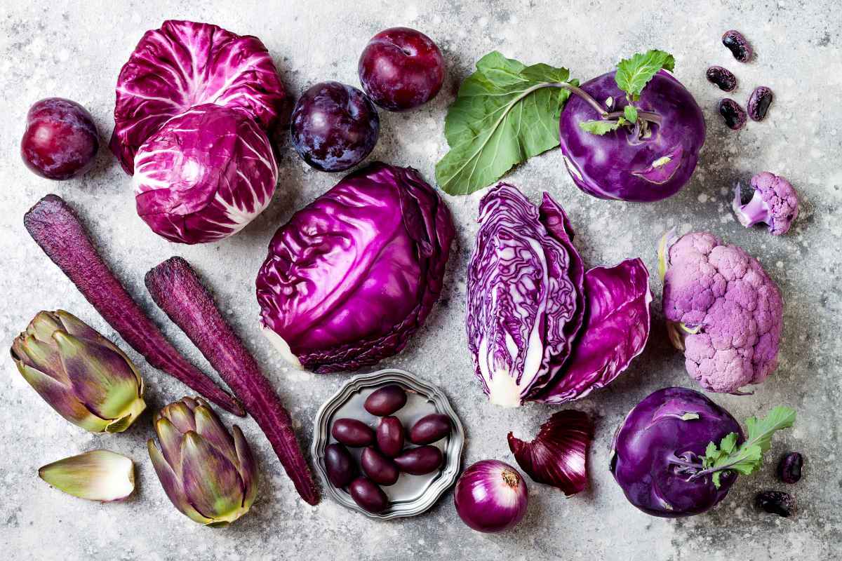 tipi di verdura e frutta viola