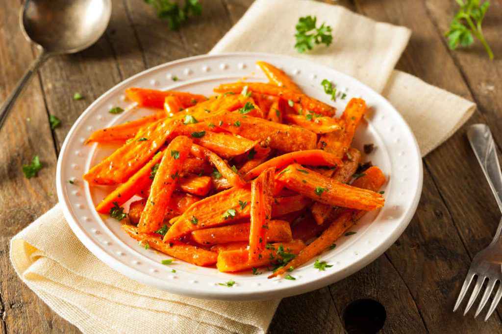 carote arrostite con spezie per contorno